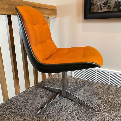 Executive Swivel 451 Office Chair, in Orange; by Steelcase