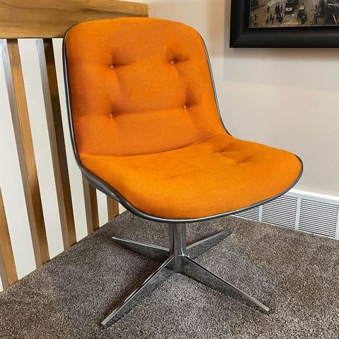 Executive Swivel 451 Office Chair, in Orange; by Steelcase